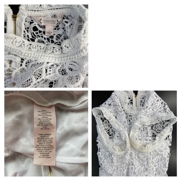 Nanette Lepore White Crochet Sleeveless Top - Women's Size Small - Picture 4 of 5